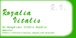 rozalia vitalis business card
